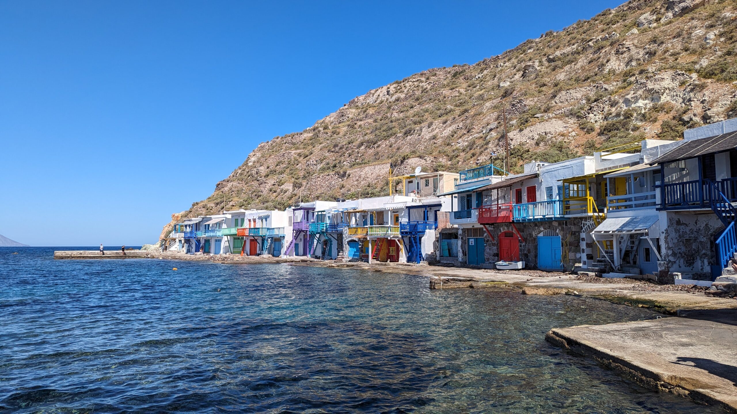 Empty beach, low season, Greek island