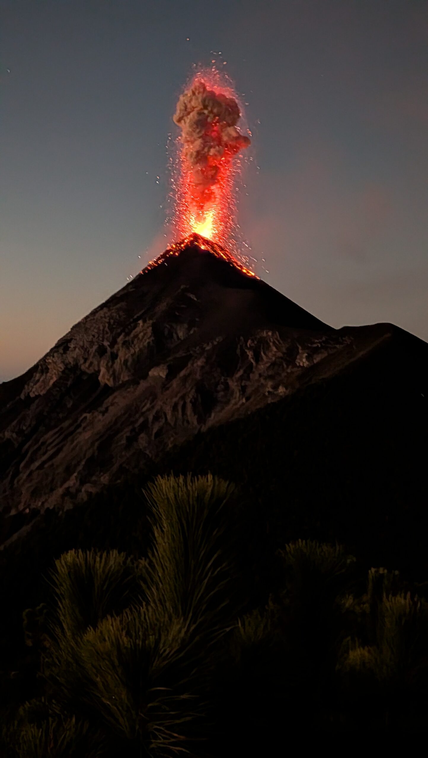 The Acatenango volcano ascent and Fuego eruptions