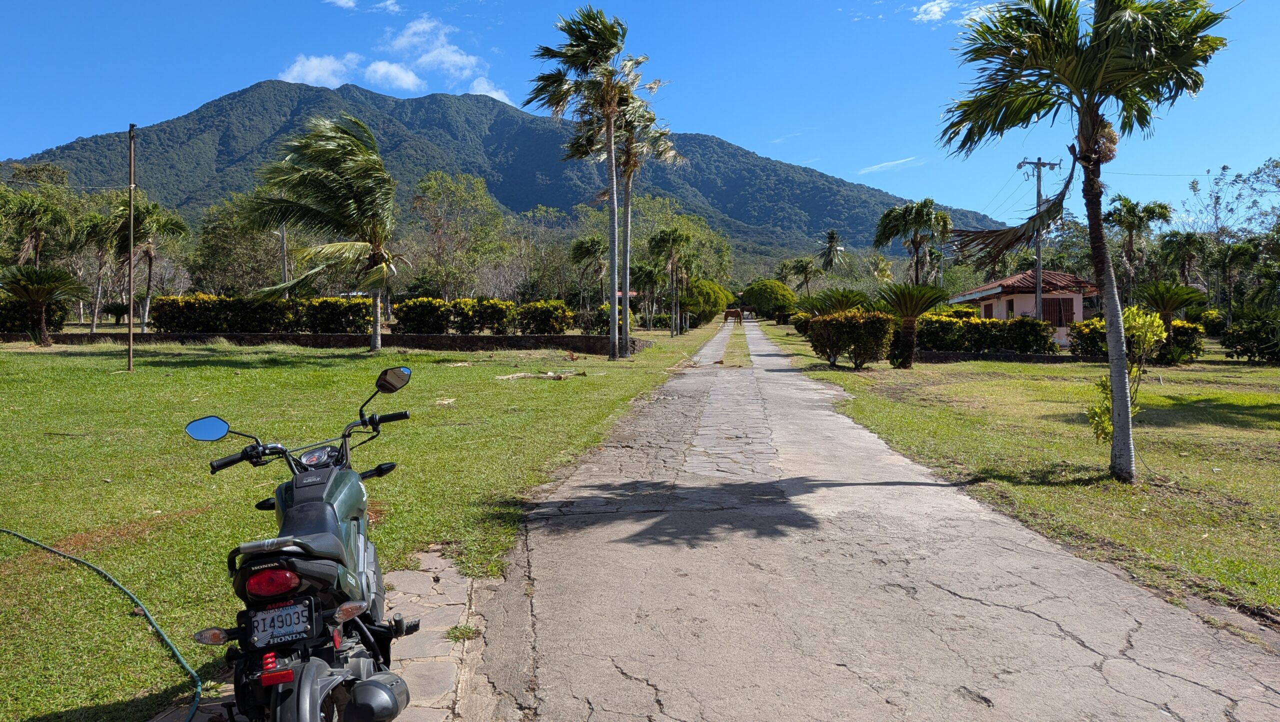Motorbikes, a waterfall hike and sunset on Ometepe