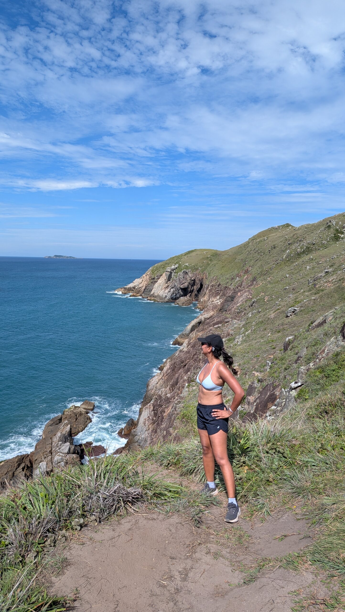 A solo hiker on a well-documented mountain trail