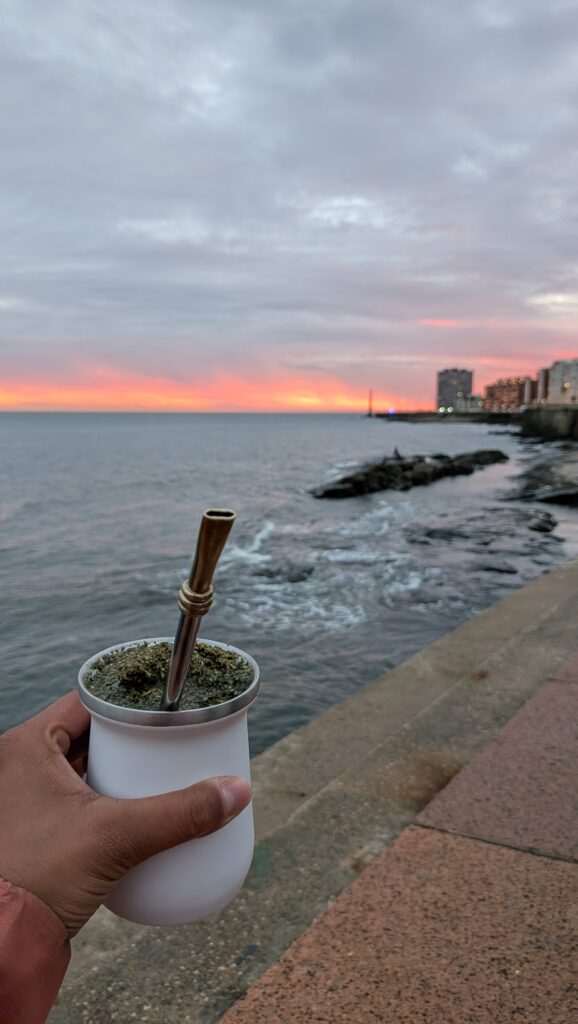 Sharing mate in Montevideo