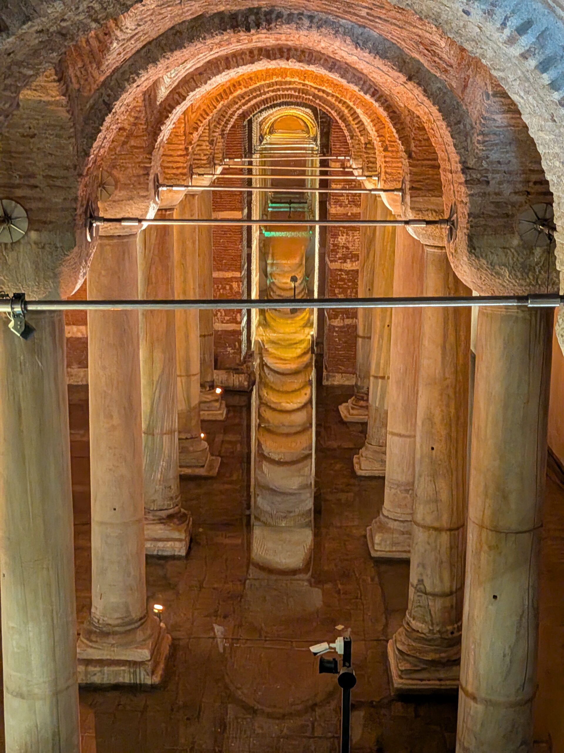 Basilica Cistern columns reflected in dark water